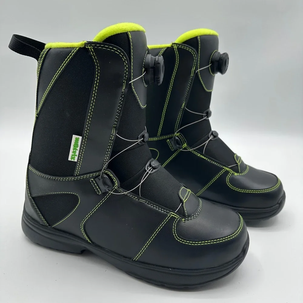 Whitewoods Matrix 880 Snowboard Boots Mens 13 Black Neon MOZ Dial Thinsulate